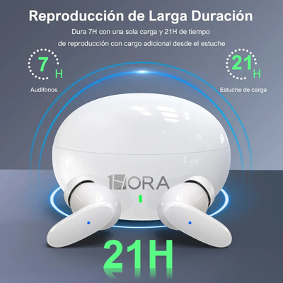 Audífonos In-ear 1hora Bluetooth Auriculares Aut205 Blanco