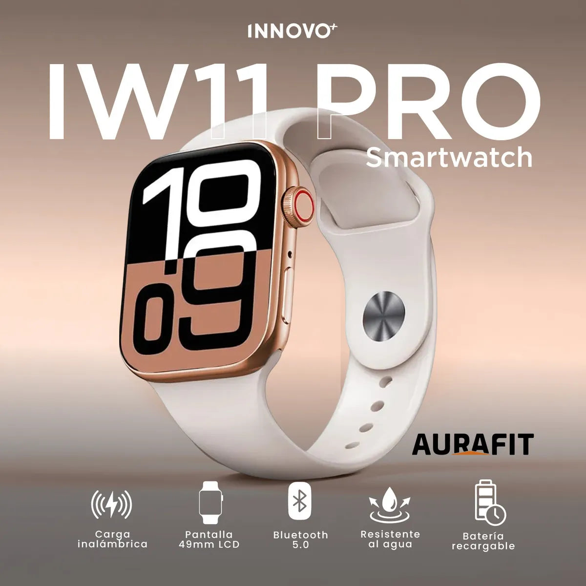Smartwatch Iw11 Pro 49mm + Correa Extra Bluetooth Mobulaa Blanco