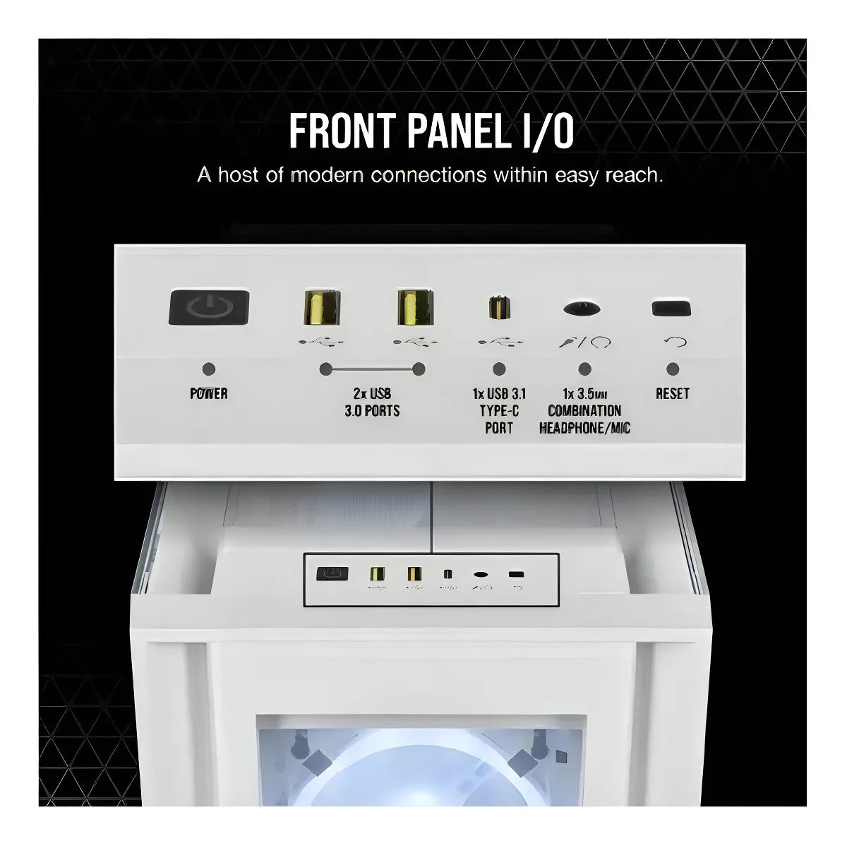 Chasis Corsair Icue 5000x Rgb Ql Edition True White Color Blanco