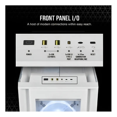 Chasis Corsair Icue 5000x Rgb Ql Edition True White Color Blanco