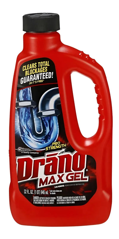 Drano Max Gel Desatascador Líquido para Limpieza de Tuberías de Fregadero o Ducha, 946ml