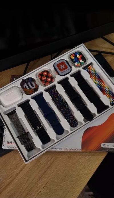 Combo Smartwacth I60 Siut Max Dos Relojes Blanco Milanés Multicolor Negro