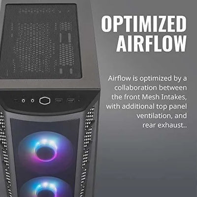 Cooler Master Masterbox Argb Micro-atx, Ventiladores Dobles