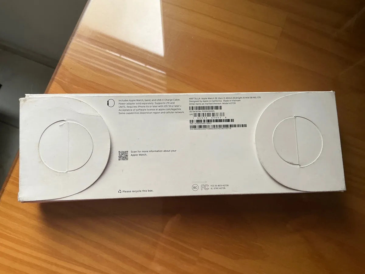 Apple Watch Se Segunda Generación Negro 40mm Negro Fluoroelastómero Negro