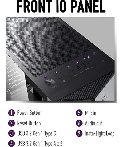 Msi - Mpg Gungnir 110r - Caja Premium Para Juegos De Pc De T Black