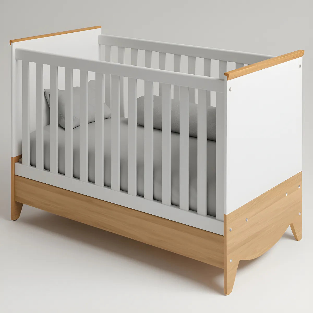 Cuna Convertible 3 En 1 Blanca Para Bebé Minicama Y Cama Blanco