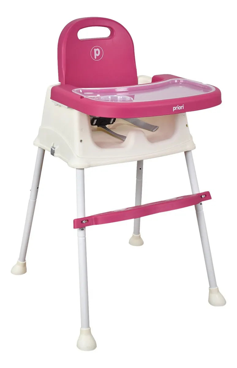 Silla Comedor Bebé 3 En1 Navy Priori Color Rosa Rosa