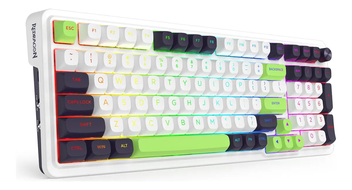 Teclado Redragon Eisa K686wgb-rgb-max Wireless Ingles Verde