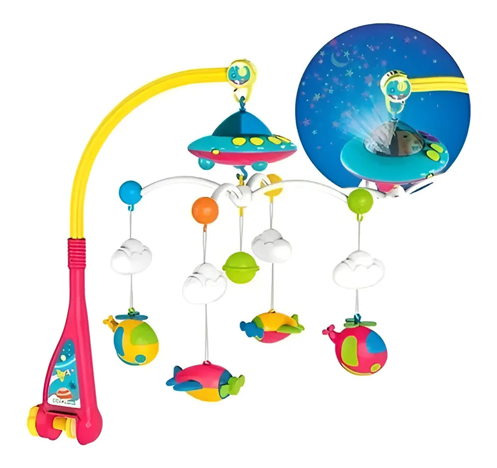 Movil Musical Cuna Para Bebe Proyector Y Control Remoto