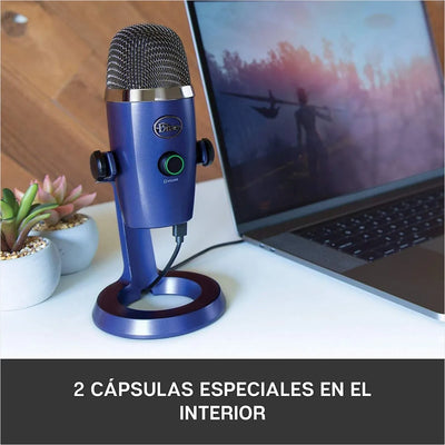 Micrófono Blue Yeti Nano Condensador Omnidireccional color vivid blueS