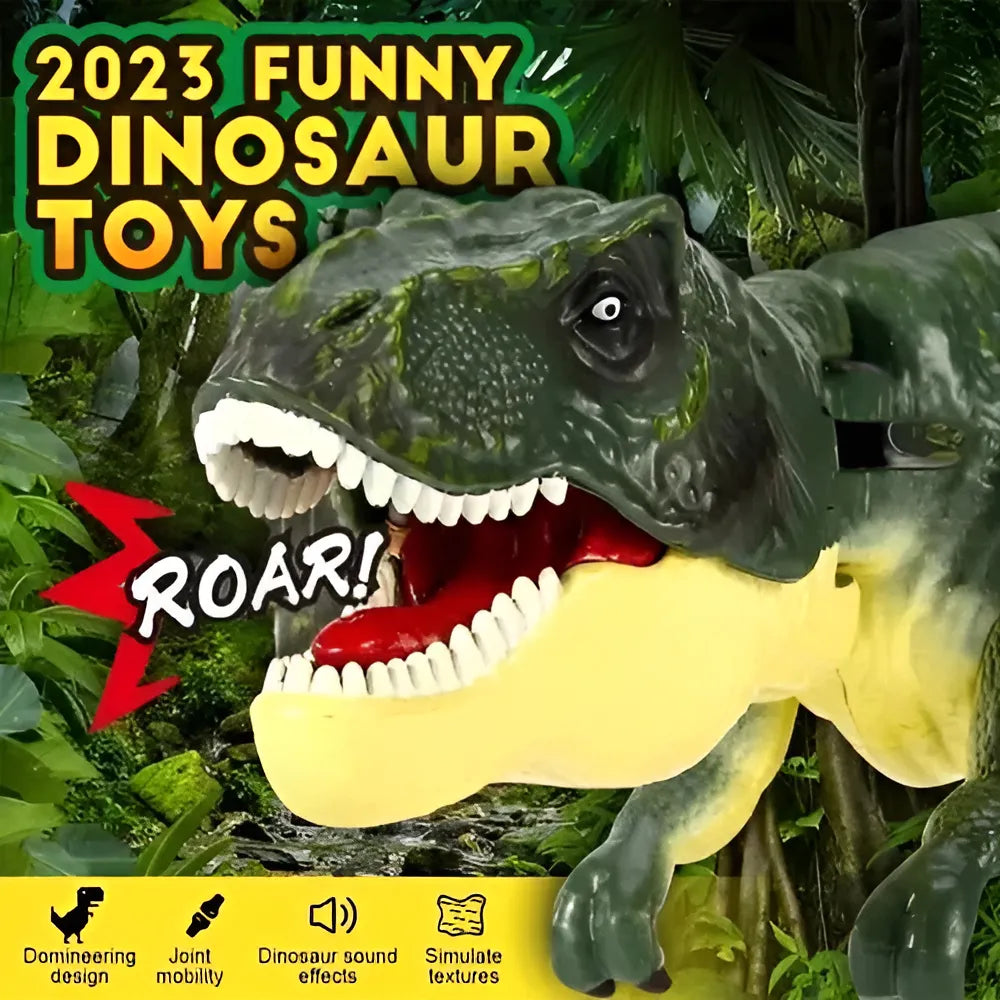 Dinosaurios Zazaza T Rex Con Luces Y Sonido Tiktok Moda Zaza Color Verde