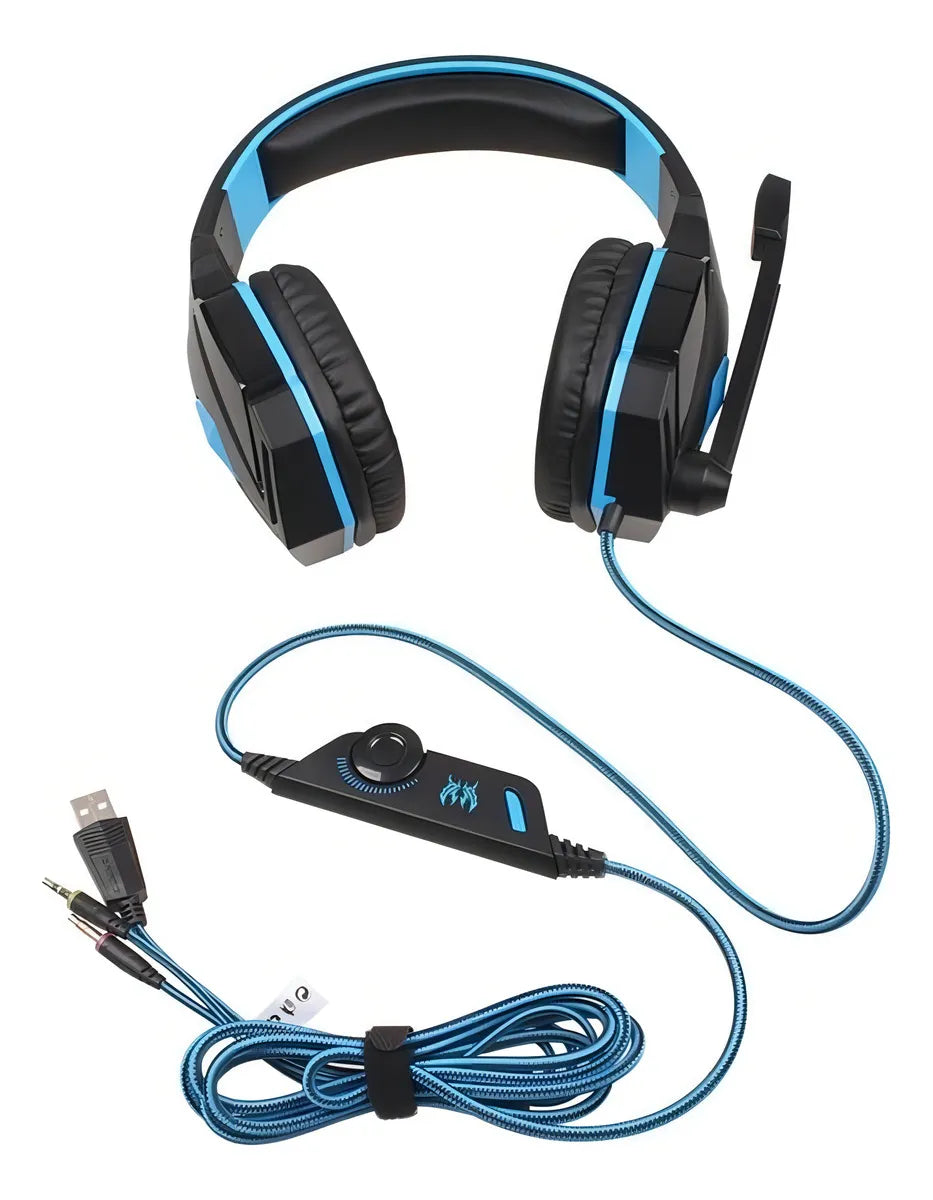 Fone de ouvido over-ear Kotion Each G4000 negro e azul