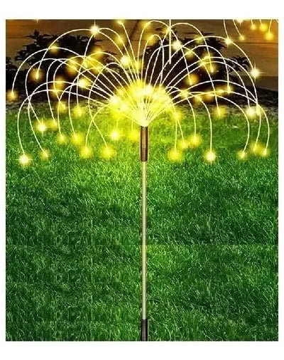 Luz Solar Navidad 2 Unidades Amarillo Hadas Fuego Artificial Luces Navidad Luces Led Decorativas Navidad Luces Navideñas Exterior Luces Adoros Navidad Exterior Qatarshop