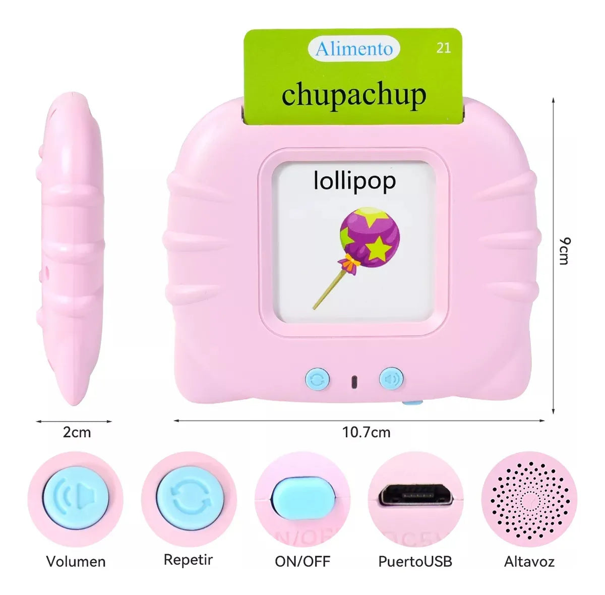 Mini Ordenador Didáctico Educativo Infantil Color Rosado