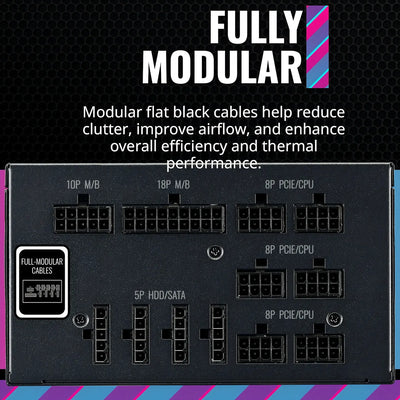 Fuente Cooler Master 850 V2 Mwe Full Modular 80 Plus Gold Color Negro