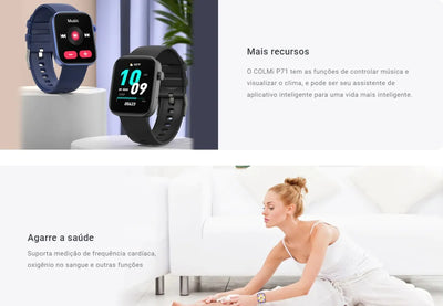 Smartwatch Colmi P71 Negro Ss