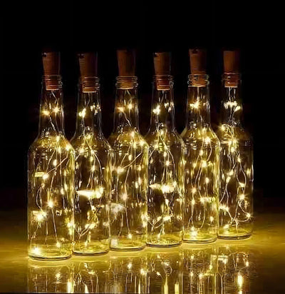 Luces Corcho Hada Alambre Micro Led Boda Deco Blanco Calido