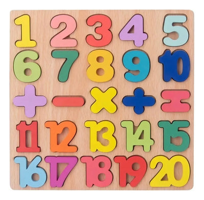 Set Rompecabezas Madera Lo Necesito DKH-1470 Números Signos Didáctico