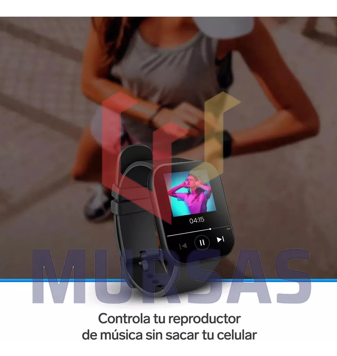 Reloj Smartwatch Deportivo Redes Sociales Llamadas Táctil Negro
