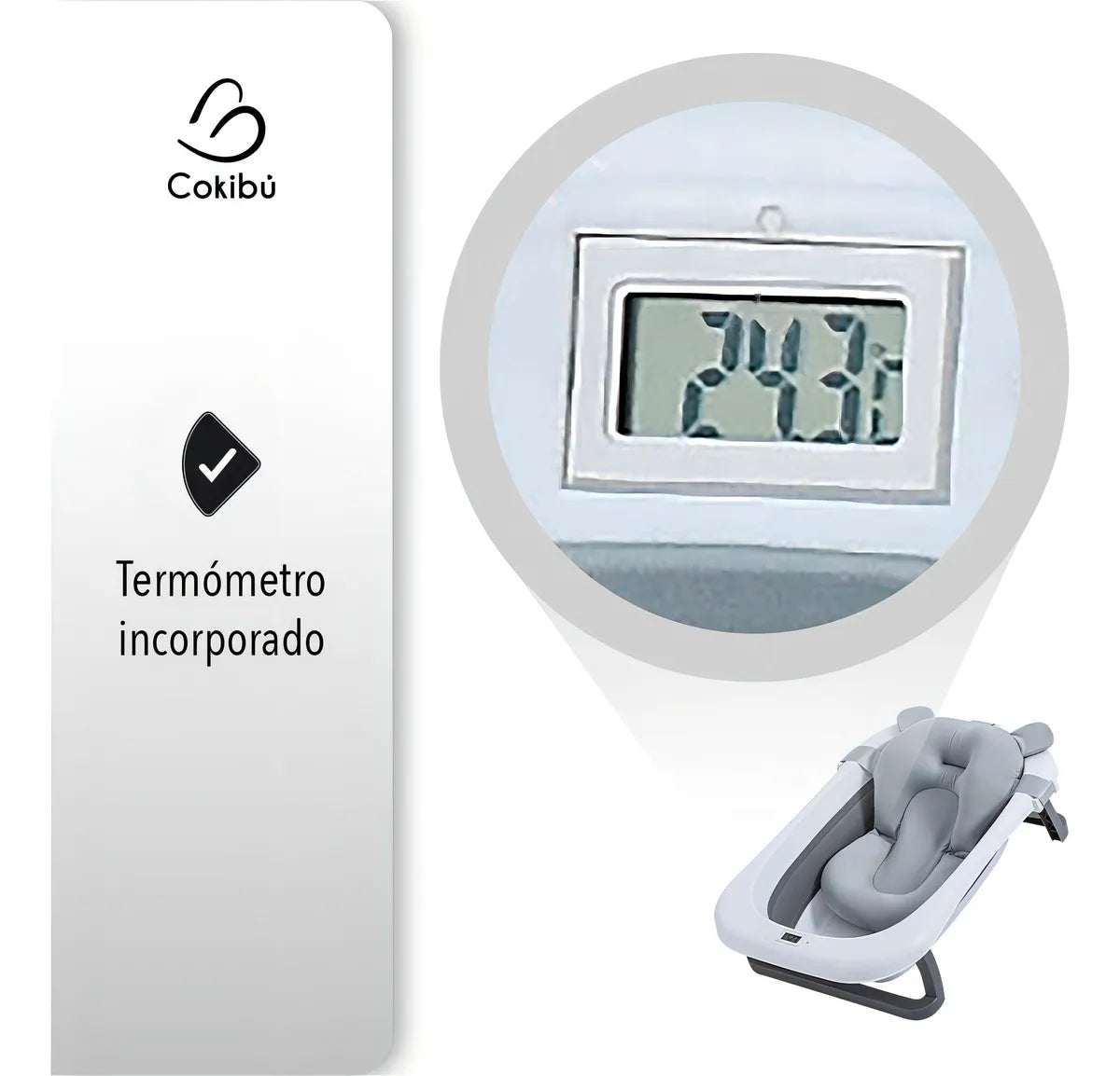 Tina Bañera Plegable Para Bebé Color Gris Tina Bañera Plegable Para Bebé