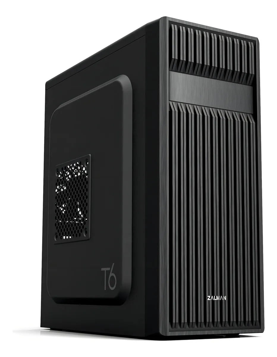 Zalman T6 Atx Mid Tower - Carcasa Para Computadora De Computadora, Ventilador Preinstalado De 120 Mm, 5.25 Odd, Usb 3.0, Diseño De Malla Estampada, Matx Itx Para Estación De Trabajo De Juegos, Color