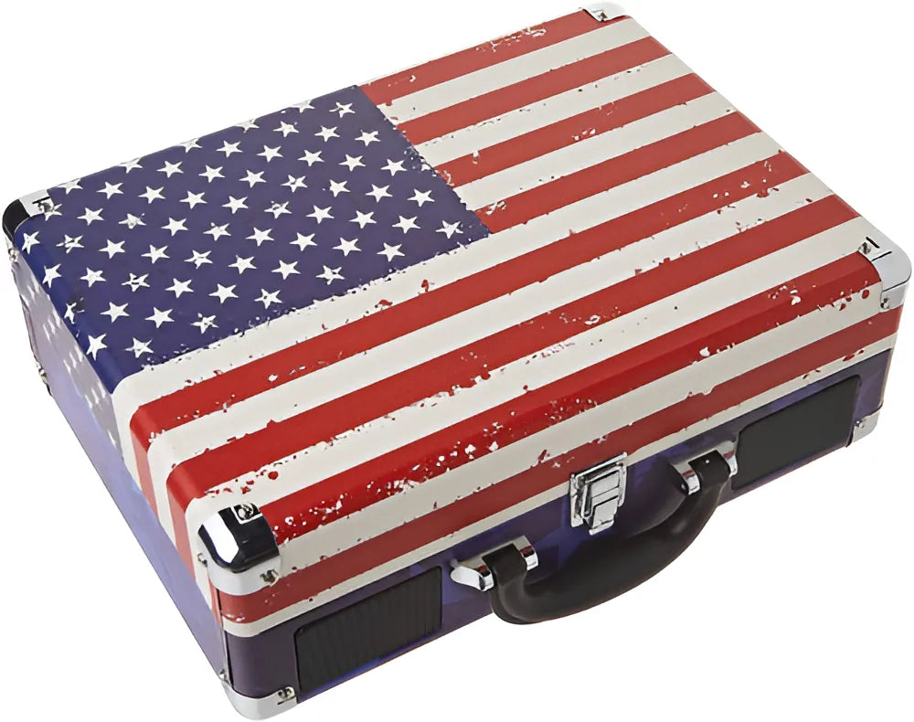 Victrola Vintage Tocadiscos Portatil De Maleta Color Bandera E.U.A innovative technology