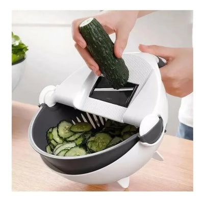Cortador Picador Rallador De Verduras Con Cesta Giratoria
