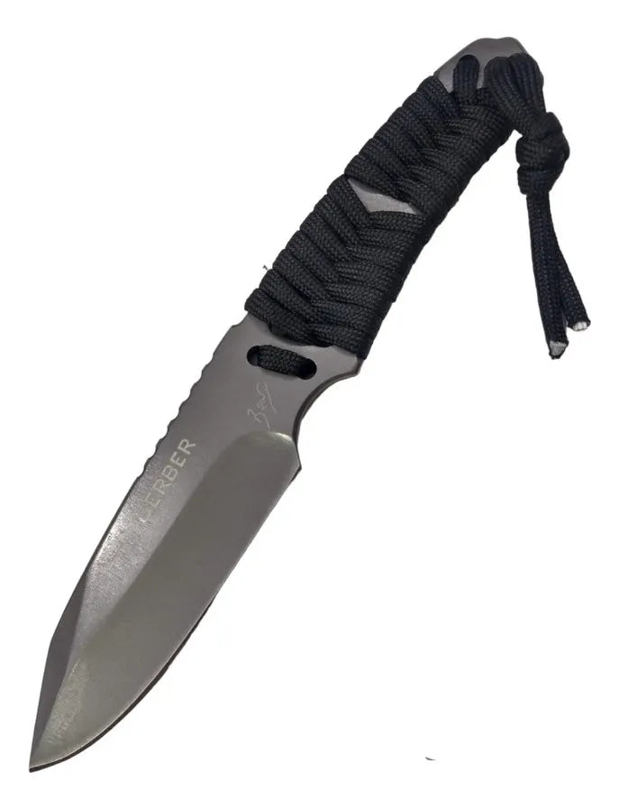 Cuchillo Puñal Gerber Bear Grylls Y Funda Rescate Senderismo Negro