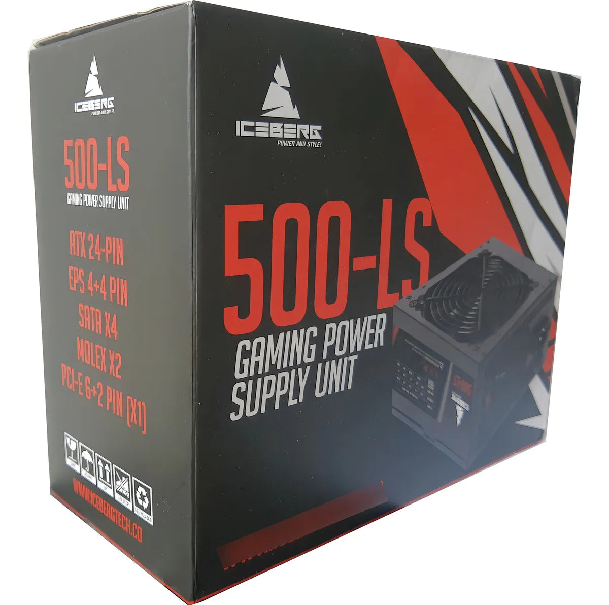 Fuente Poder Real Iceberg 500 Ls Cable Pcie Retail Atx Negro