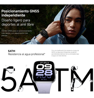 Xiaomi Redmi Watch 5, Smartwatch Llamadas Bluetooth 5atm Gnss, Gris Blanco Blanco Blanco