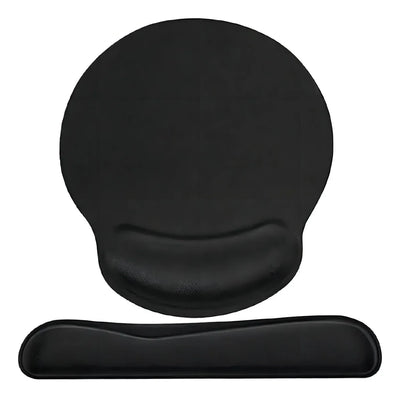 Kit Mouse Pad Y Reposa Muñecas De Teclado Ergonómico Color Colores Diseño Impreso Liso
