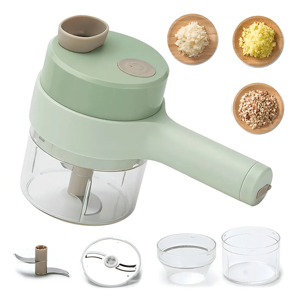 Cortador de verduras eléctrico multifuncional 4 en 1