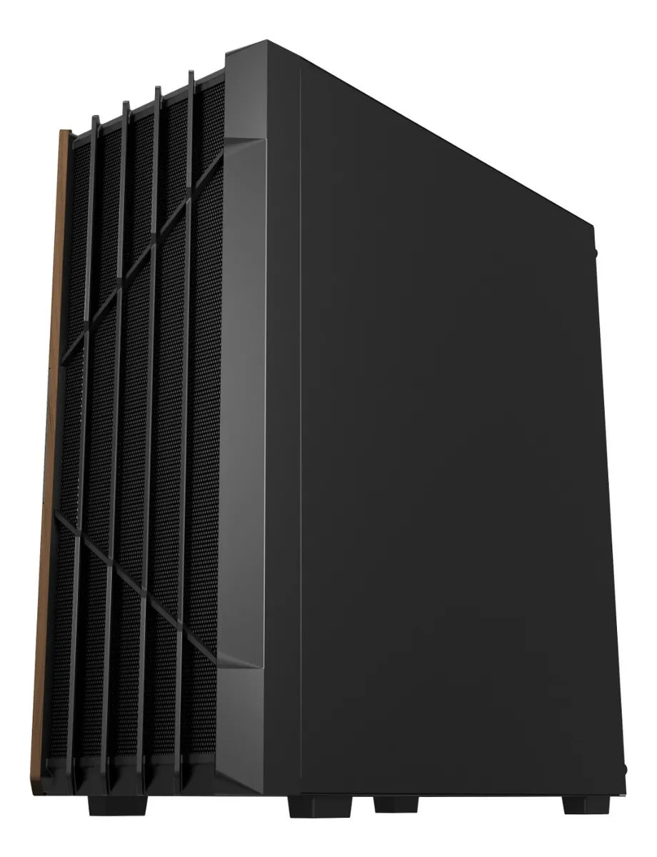 Gabinete Gamer Iceberg Wood Core 6 Ventiladores Argb Negro