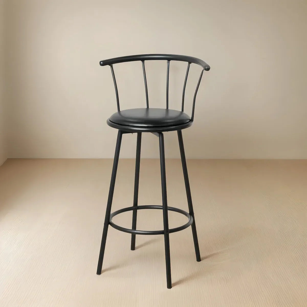Silla Alta De Bar Giratoria Butaco Barra Silla Giratoria Color Negro