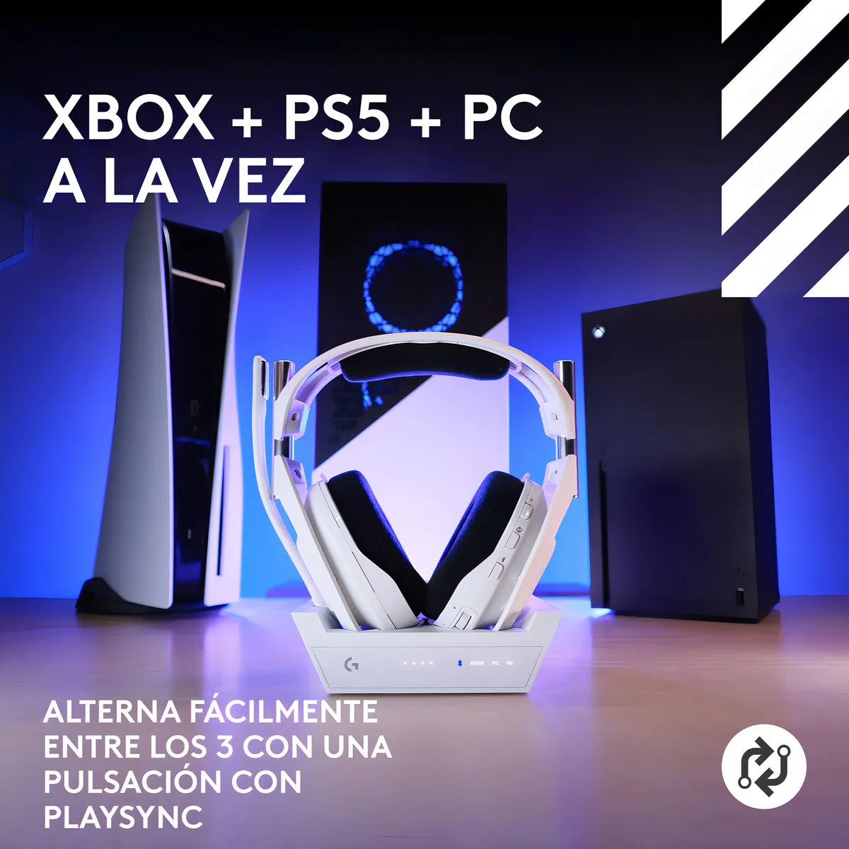Audifono Gamer Astro A50 X Lightspeed Wireless con base White Color Blanco