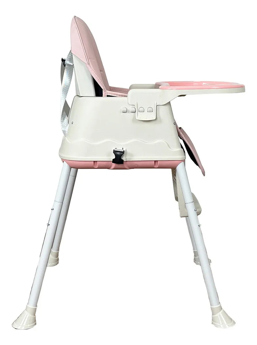 Silla Comedor Bebe 3en1 Happy Baby Zoe Color Rosa