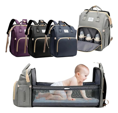 Maleta Bolso Pañalera Cambiador Baby Shower Cuna Expandible Color Segun disponibilidad Diseño de la tela Liso