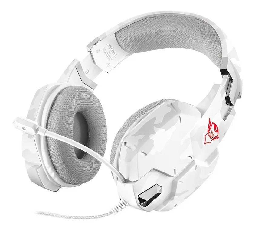 Audifono Gamer Trust Gxt 322w 3.5mm Blanco Camuflado Color Snow camo