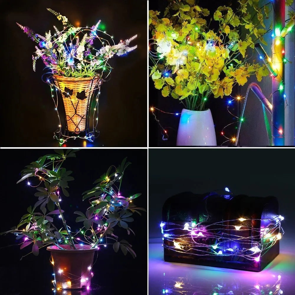 Extensión 100 Luces Navideñas Led Sf 33 Pies Con Control