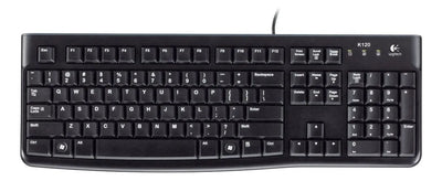 Teclado Logitech QWERTY Membrana español color negro
