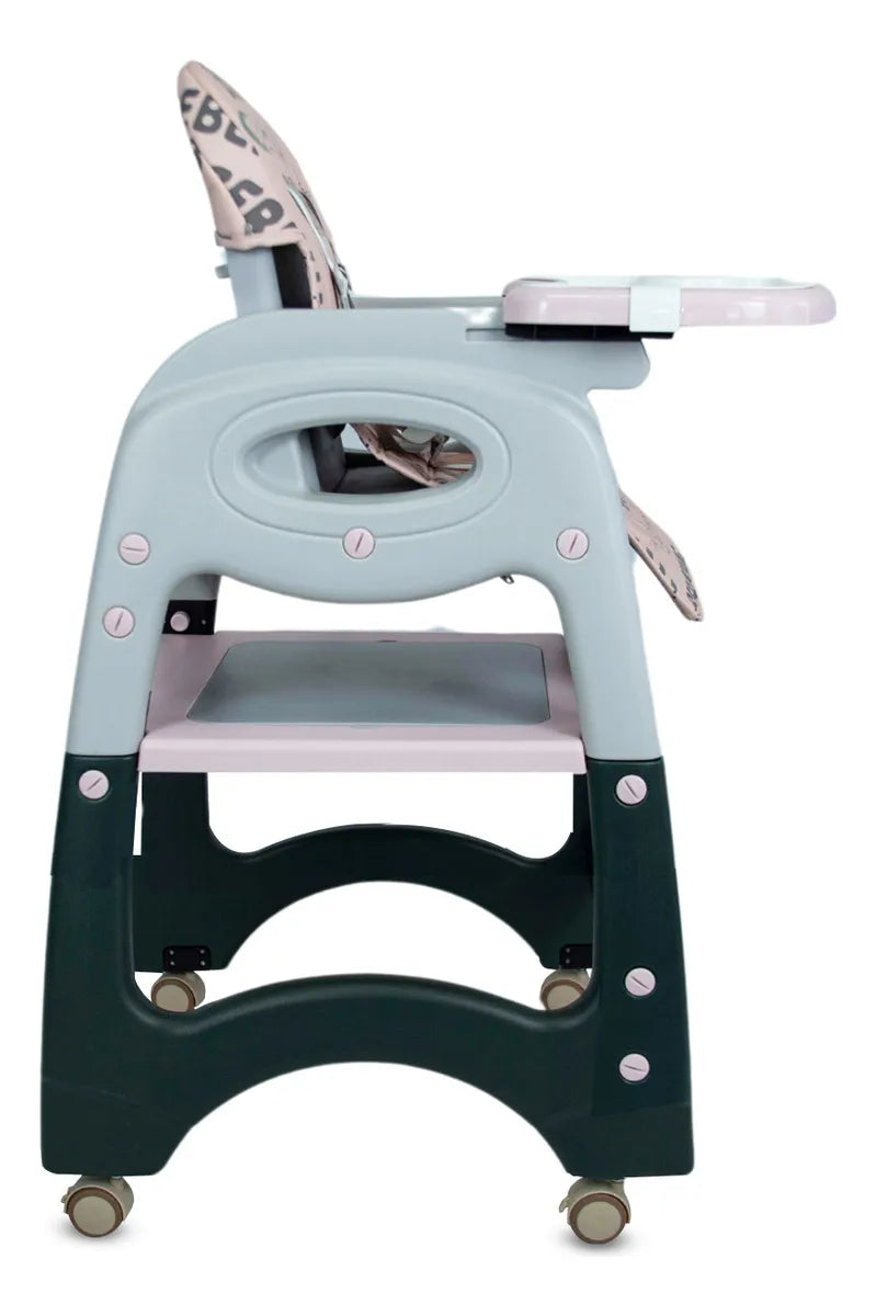 Silla Comedor Bebe 3 En 1 Comedor Escritorio Niña Color Rosa Duo