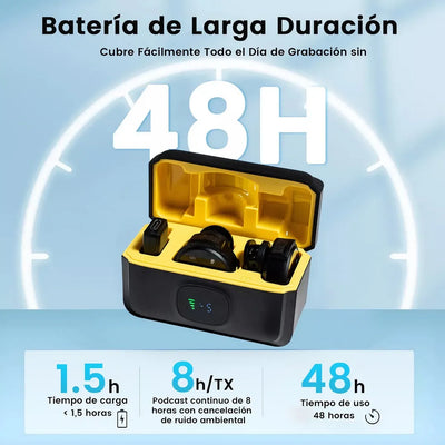 Micrófono Inalámbrico De Solapa Profesional Clip Magnético Para Celular Puerto Usb Tipo C Y Adaptador Para iPhone Lightning, Filtros Antipop, Usb Computadora, Reducción Del Ruido, Estuche De Carga