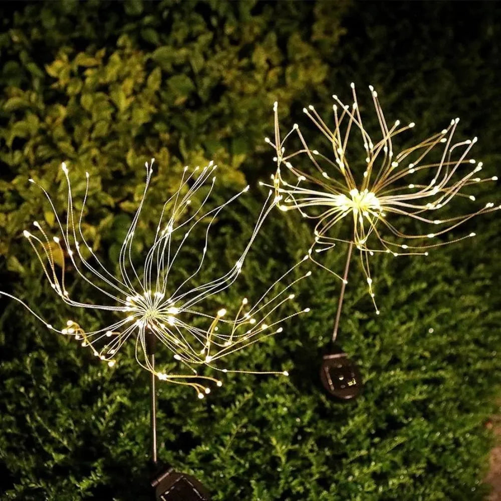 Luces Led Erizo De Panel Solar Micro Leds Adorno Navideño Amarillo