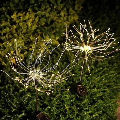 Luces Led Erizo De Panel Solar Micro Leds Adorno Navideño Amarillo