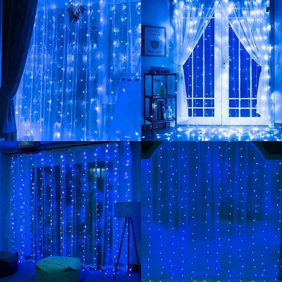 Luces De Navidad Cortina Navideña 6x3 Mtr Multicolor