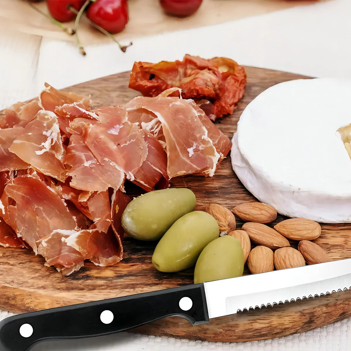 Dearithe Juego De 12 Cuchillos Serrados Para Carne Con Tripl