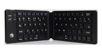 Teclado Plegable Inalámbrico Bluetooth Tk 1010 Color del teclado Negro