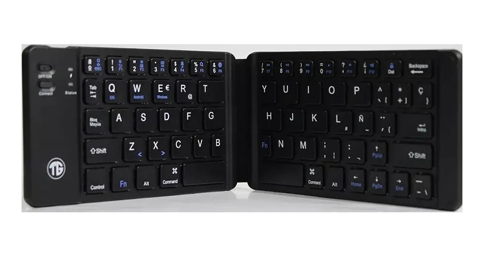 Teclado Plegable Inalámbrico Bluetooth Tk 1010 Color del teclado Negro