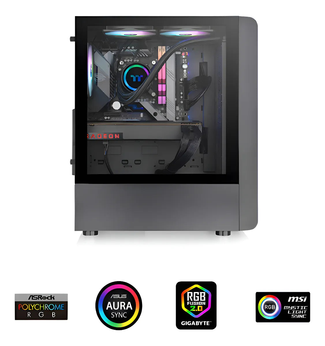 Gabinete Gamer Thermaltake S200 Tg Argb Black 3x120mm Rgb F