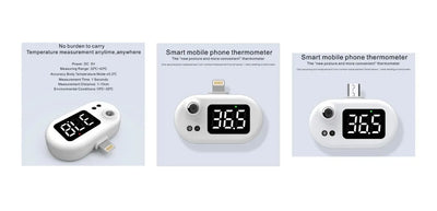 Mini Termómetro Digital Para Teléfono Móvil Con Pantalla Led